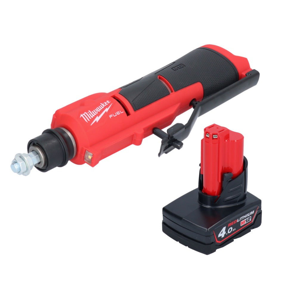 Dégrossisseur de pneu à batterie Milwaukee M12 FTB-401 12 V 7/16" Hex Brushless +1x batterie 4,0 Ah - sans chargeur