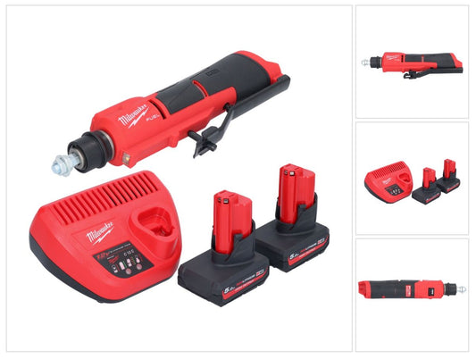 Milwaukee M12 FTB-502 Akku Reifenaufrauer 12 V 7/16" Hex Brushless + 2x Akku 5,0 Ah + Ladergerät