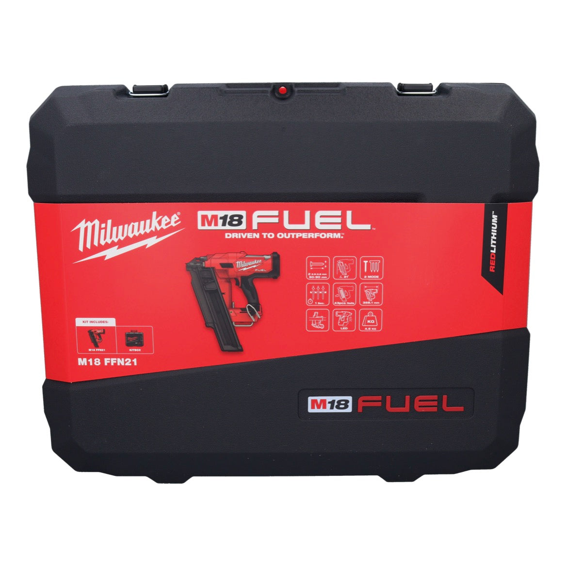 Cloueur à batterie Milwaukee M18 FFN21-301C 18 V 50 - 90 mm sans balais + 1x batterie 3,0 Ah + coffret - sans chargeur