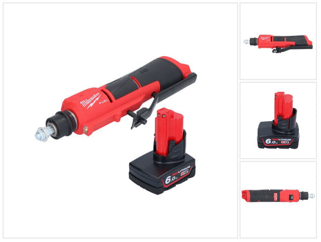 Milwaukee M12 FTB-601 Akku Reifenaufrauer 12 V 7/16" Hex Brushless + 1x Akku 6,0 Ah - ohne Ladegerät