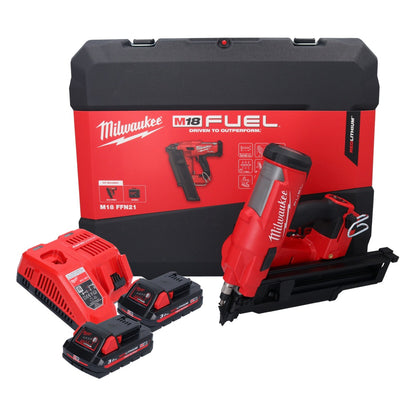 Milwaukee M18 FFN21-302C Akku Nagler 18 V 50 - 90 mm Brushless + 2x Akku 3,0 Ah + Ladegerät + Koffer