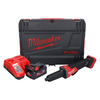 Meuleuse droite à batterie Milwaukee M18 FDGROVPDB-801X 18 V brushless + 1x batterie 8,0 Ah + chargeur + boîtier HD