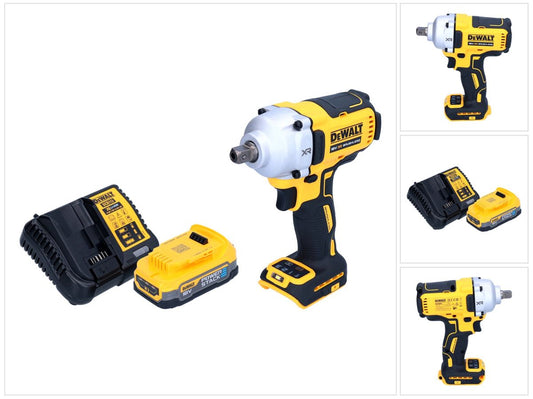 Clé à chocs sans fil DeWalt DCF 892 E1 18 V 812 Nm 1/2" sans balai + 1x batterie Powerstack 1,7 Ah + chargeur