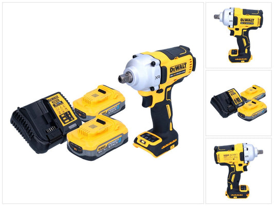 Clé à chocs sans fil DeWalt DCF 892 H2 18 V 812 Nm 1/2" sans balai + 2x batterie Powerstack 5,0 Ah + chargeur