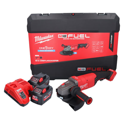 Milwaukee M18 ONEFLAG230XPDB-122C Akku Winkelschleifer 18 V 230 mm ( 4933478783 ) Brushless + 2x Akku 12 Ah + Ladegerät + HD Box