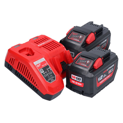 Milwaukee M18 ONEFLAG230XPDB-122C Akku Winkelschleifer 18 V 230 mm ( 4933478783 ) Brushless + 2x Akku 12 Ah + Ladegerät + HD Box