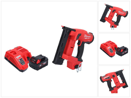 Agrafeuse sur batterie Milwaukee M18 FNCS18GS-501X 18 V 9,5 - 38 mm sans balais + 1x batterie 5,0 Ah + chargeur + boîtier HD