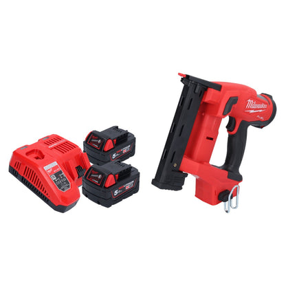 Milwaukee M18 FNCS18GS-502X Akku Tacker 18 V 9,5 - 38 mm Brushless + 2x Akku 5,0 Ah + Ladegerät + HD Box