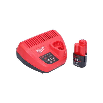 Clé dynamométrique numérique à batterie Milwaukee M12 ONEFTR38-201C 12 V 135,6 Nm 3/8″ ( 4933464967 ) brushless + 1x batterie 2,0 Ah + chargeur + coffret