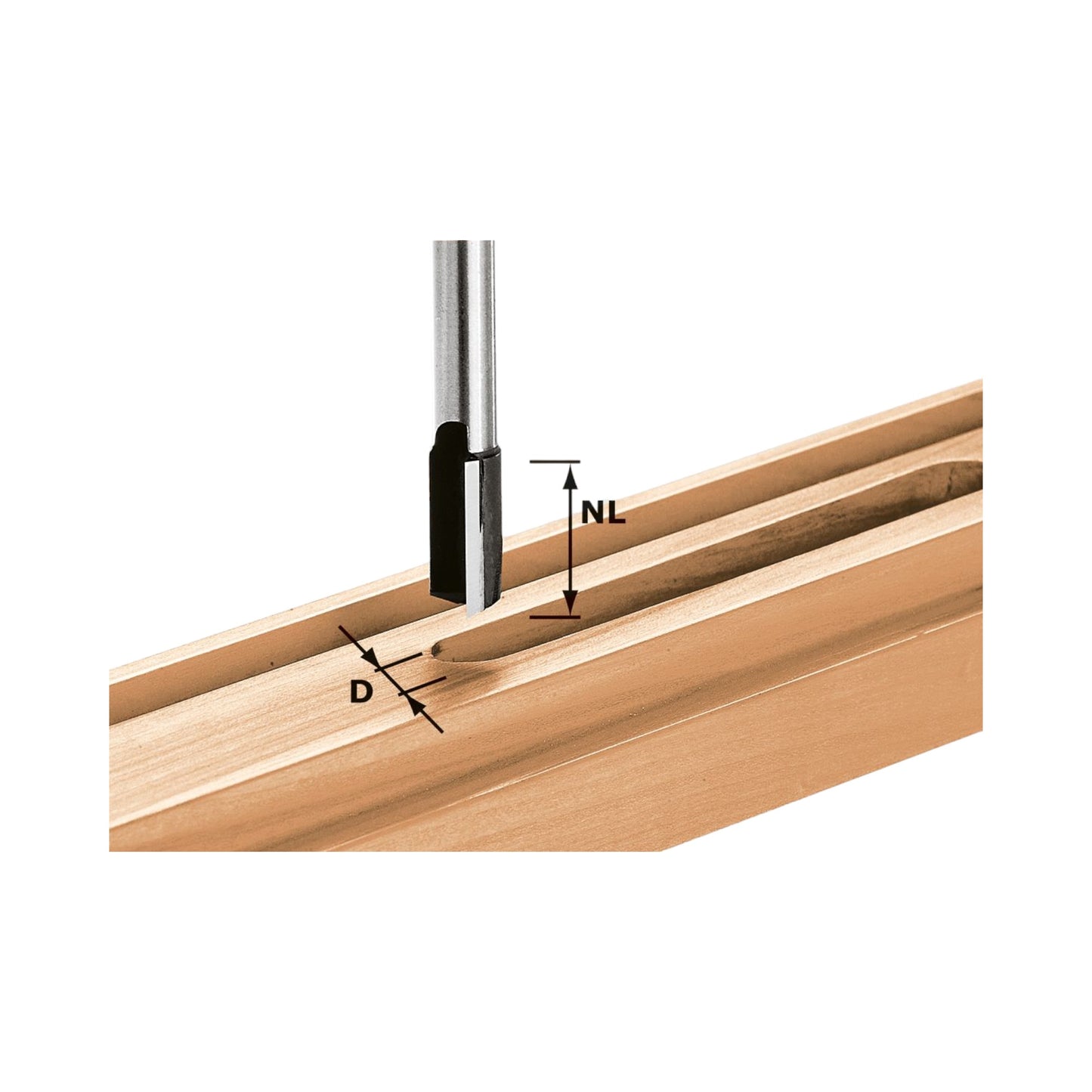 Festool HW S8 D12/20 Nutfräser 60 x 20 x 12 x 8 mm ( 490962 ) für Oberfräse OF 900, OF 1000, OF 1010, OF 1010 R, OF 1400, OF 2000, OF 2200