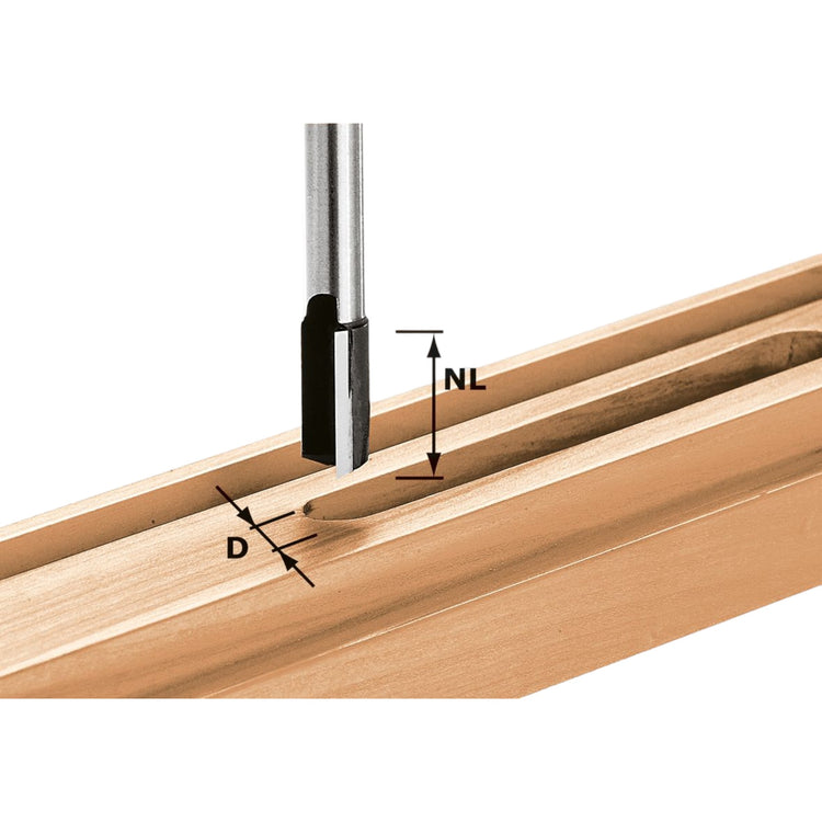 Fraise à rainurer Festool HW S8 D15/20 15 x 20 x 60 x 8 mm (490965) pour défonceuse OF 900, OF 1000, OF 1010, OF 1010 R, OF 1400, OF 2000, OF 2200