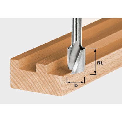 Festool HS Spi S8 D14/20 Spiralnutfräser 14 x 20 x 52 x 8 mm ( 490948 ) für Oberfräse OF 900, OF 1000, OF 1010, OF 1010 R, OF 1400, OF 2000, OF 2200