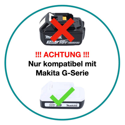 Makita DF 457 DWEX2 Akku Bohrschrauber 18 V 42 Nm G-Serie + 2x Akku 1,5 Ah + Ladegerät + 70 tlg. Zubehör Set + Koffer