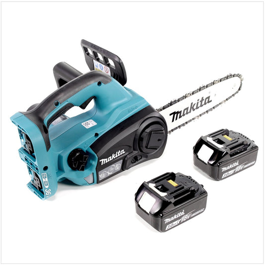 Makita DUC 252 F2 Akku Kettensäge 36V ( 2x18V ) 25 cm + 2x 3,0 Ah Akku - ohne Ladegerät - Toolbrothers