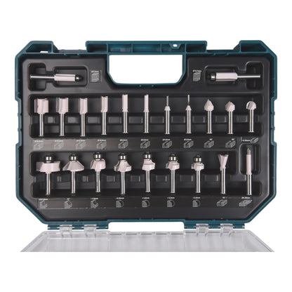 Makita Fräser Set ( D-74778 ) 22 tlg. 8 mm Schaft für den Möbelbau, Schreiner-, Tischlerarbeiten und Heimwerker