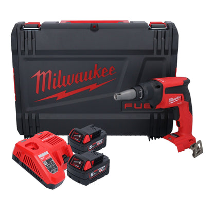 Visseuse à cloisons sèches sans fil Milwaukee M18 FSG-502X 18 V 13 Nm sans balais + 2x batteries 5,0 Ah + chargeur + boîtier HD