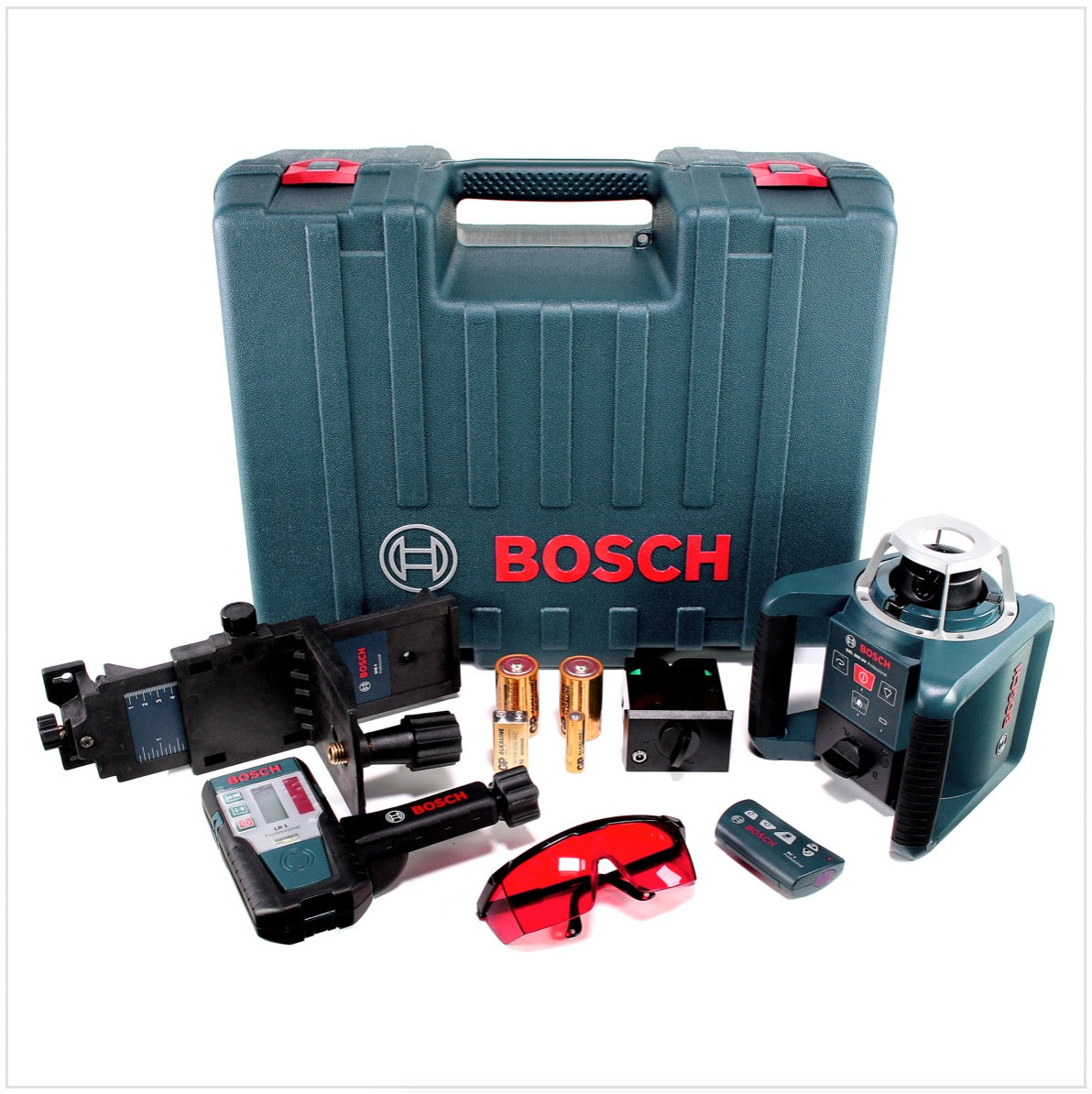 Bosch GRL 300 HV Rotationslaser + Fernbedienung RC1 + Laserempfänger LR1 + Universalhalterung WM4 + Koffer ( 0601061504 ) - Toolbrothers