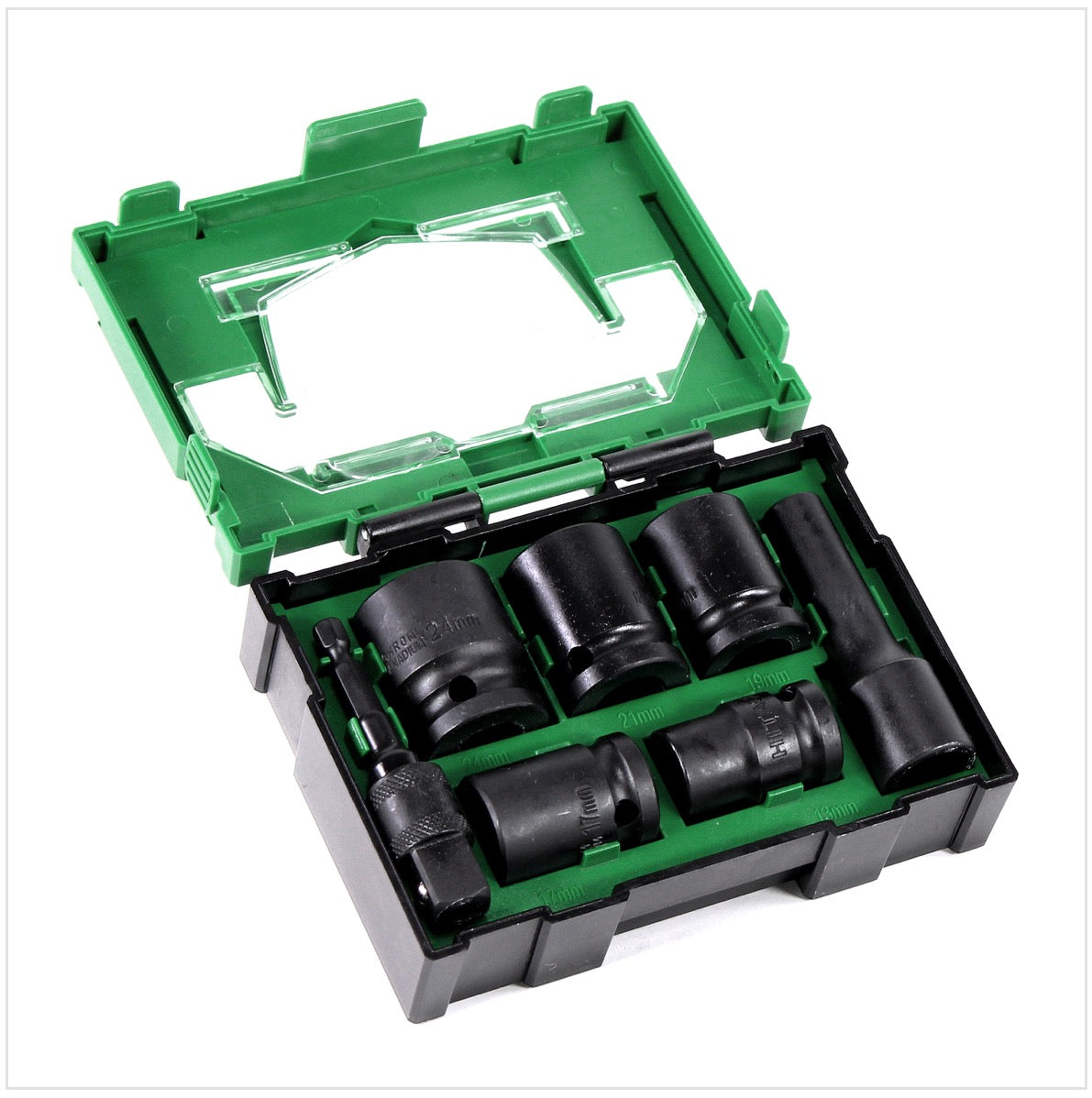 Hitachi Kraftnuss Box Steckschlüsselsatz 7 - teilig 1/2" Vierkant 1/4" Sechskant ( 40030025 ) - Toolbrothers