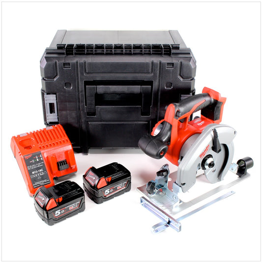 Milwaukee HD18CS-501 Akku Handkreissäge 18V 165 mm + 2x Akku 5,0Ah + Ladegerät + TSTAK - Toolbrothers