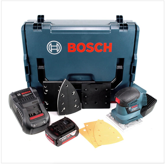 Bosch GSS 18V-10 Akku Schwingschleifer 18V + 1x Akku 4,0Ah + Ladegerät + L-Boxx - Toolbrothers