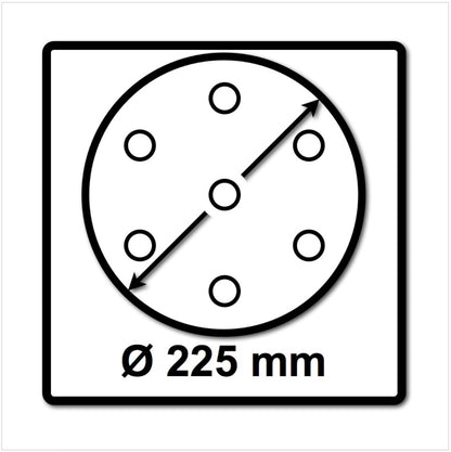 Festool STF D225/8 Granat Schleifscheiben 225 mm für PLANEX P80 GR / 25 Stück ( 499636 )