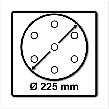 Festool STF D225/8 Granat Schleifscheiben 225 mm PLANEX P180 GR / 25 Stück ( 499640 )