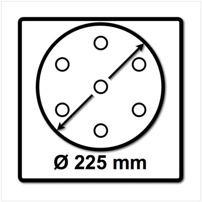 Festool STF D225/8 Granat Schleifscheiben 225 mm PLANEX P240 GR / 25 Stück ( 499642 )