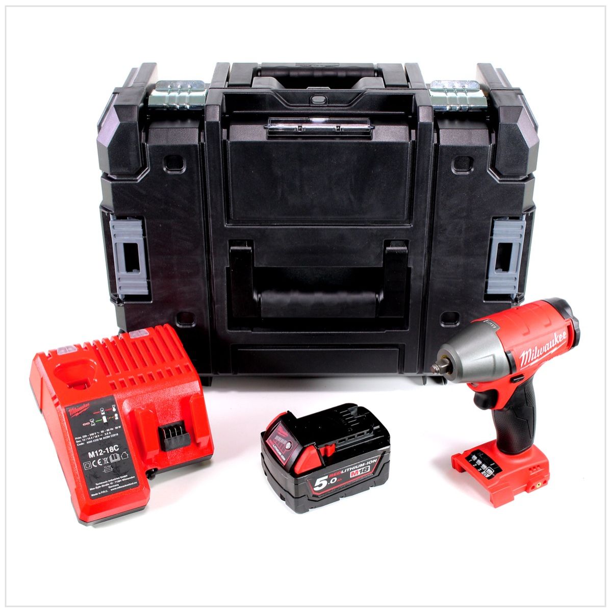 Milwaukee M18 FIWF 38-501 C Akku Schlagschrauber 18V 3/8" 284Nm Brushless + 1x Akku 5,0Ah + Ladegerät + TSTAK - Toolbrothers