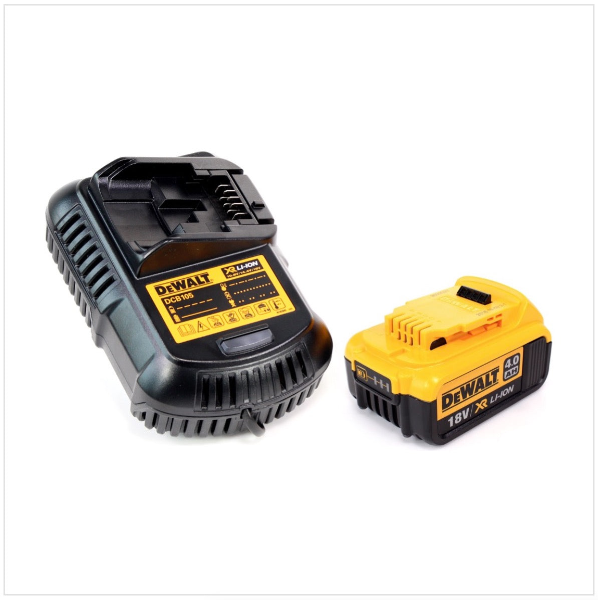 Dewalt DCS 380 18 V Akku Säbelsäge Reciprosäge + 1 x DCB 182 4,0 Ah Li-Ion Akku + DCB 105 Ladegerät - Toolbrothers