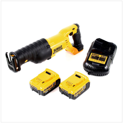 Dewalt DCS 380 18 V Akku Säbelsäge Reciprosäge + 2 x DCB 182 4,0 Ah Li-Ion Akku + DCB 105 Ladegerät - Toolbrothers