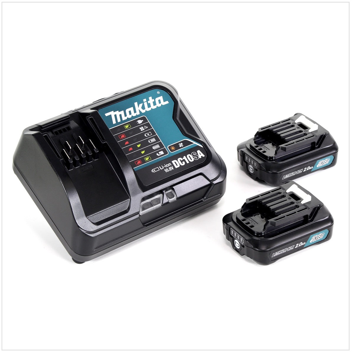 Makita CLX 201 SAJ 10,8 Volt DF331 D Akku Bohrschrauber + TD110 D Schlagschrauber + 2 x BL 1020B 2,0 Ah Akkus + DC10SA Ladegerät im Makpac - Toolbrothers