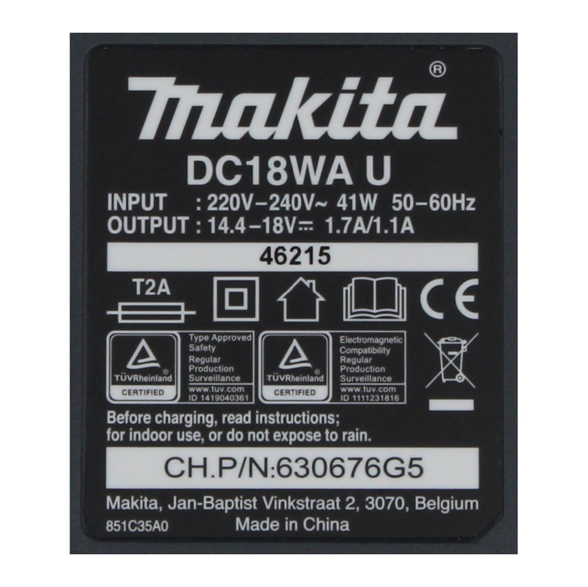 Makita Ladegerät DC 18 WA 14,4 V - 18 V für Li-Ion Akkus G-Serie ( 195423-6 ) - Toolbrothers