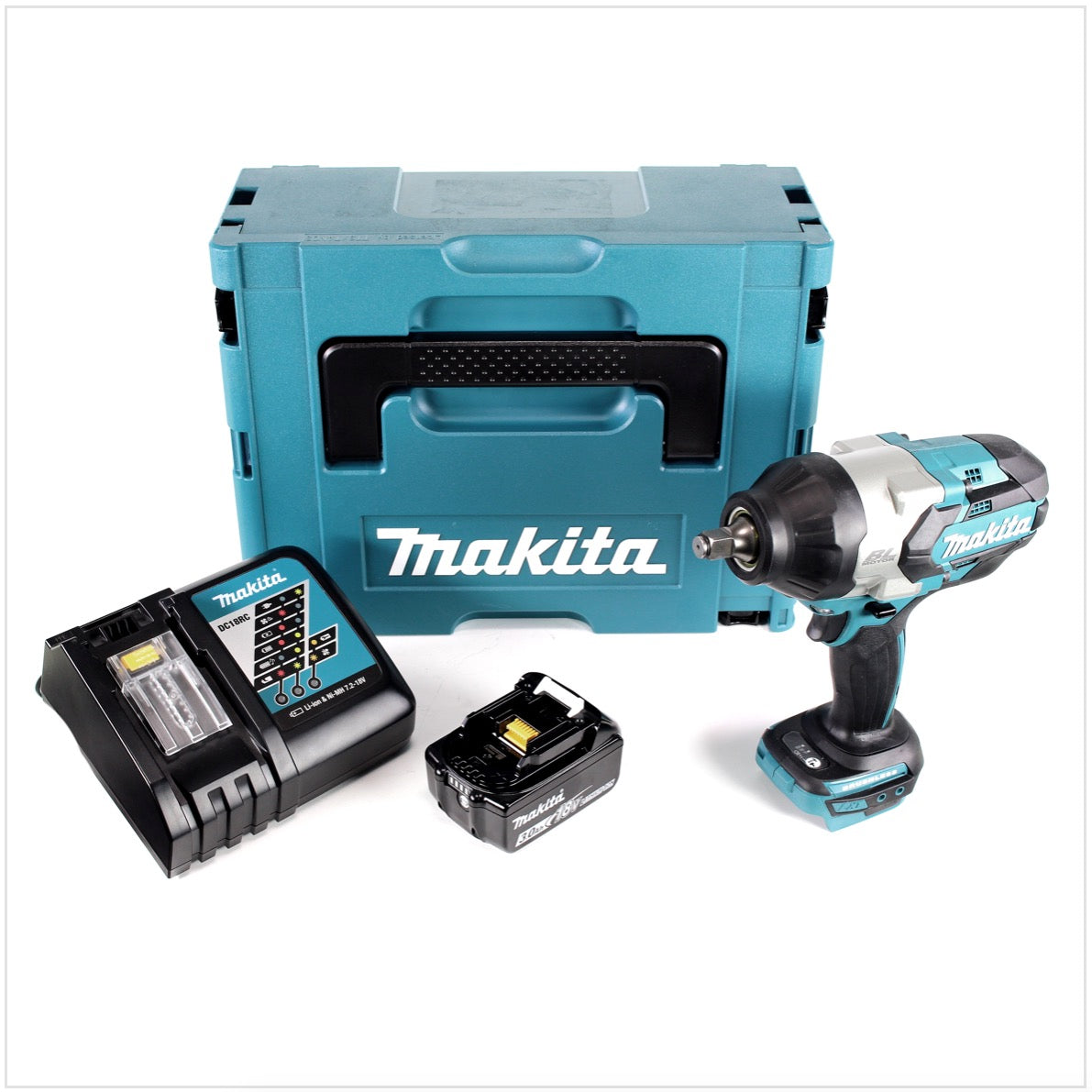 Makita DTW 1002 RF1J Akku Schlagschrauber 1/2“ 18V 1000Nm Brushless + 1x Akku 3,0Ah + Ladegerät + Makpac - Toolbrothers