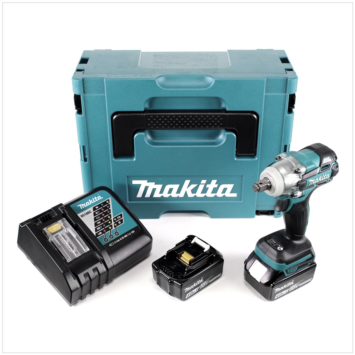 Makita DTW 285 RMJ Akku Schlagschrauber 18V 280Nm 1/2" Brushless + 2x Akku 4,0Ah + Ladegerät + Makpac - Toolbrothers