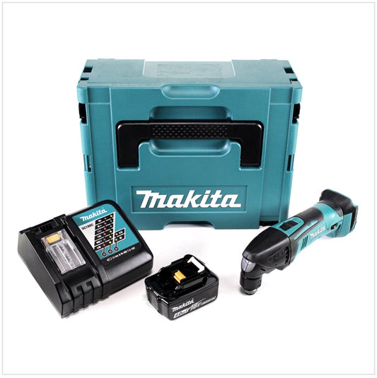 Makita DTM 50 RM1J 18V Li-Ion Akku Multifunktionswerkzeug im Makpac mit 4 Ah Akku und Ladegerät - Toolbrothers