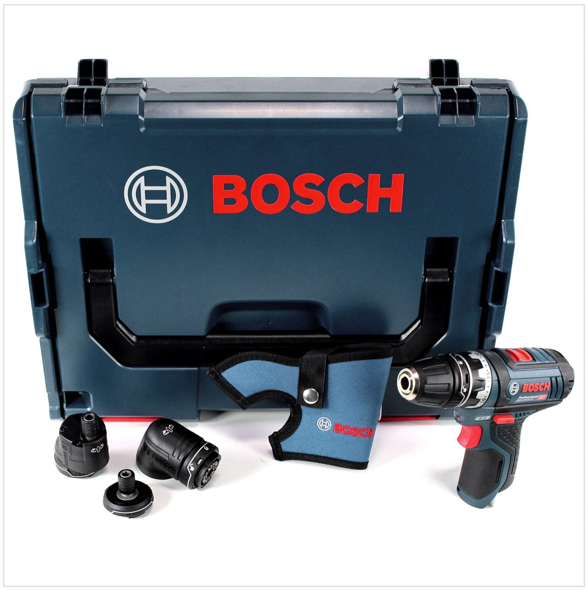 Bosch GSR 12V-15 FC Professional FlexiClick Akku Bohrschrauber mit 3 tlg. Aufsätze - Set in L-Boxx - Toolbrothers