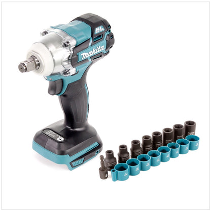 Makita DTW 285 Z Akku Schlagschrauber 18V 280Nm 1/2" Brushless Solo + Steckschlüssel-Set - ohne Akku, ohne Ladegerät - Toolbrothers