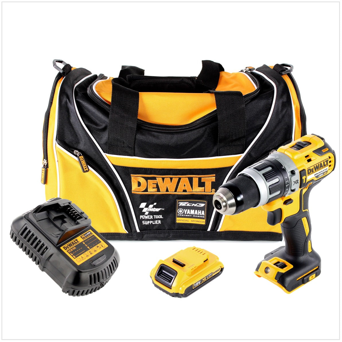 DeWalt DCD 796 D1 Akku Schlagbohrschrauber Brushless 18V 70Nm + 1x Akku 2,0 Ah + 1x Schnellladegerät in Sporttasche - Toolbrothers