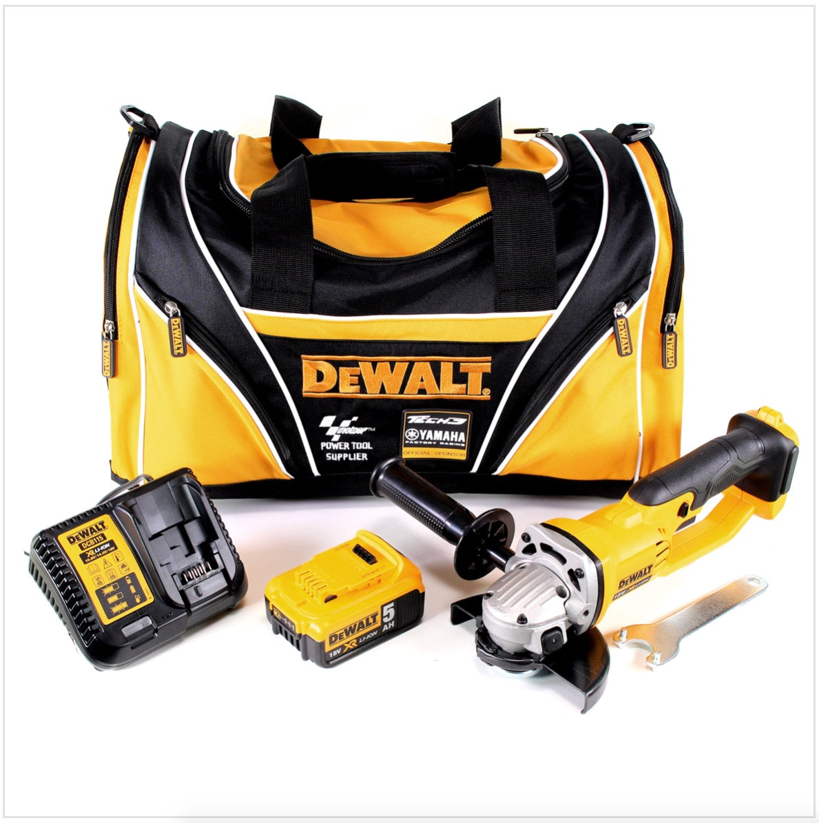 DeWalt DCG 412 Akku Winkelschleifer 18V 125mm + 1x Akku 5,0Ah + Ladegerät + Sporttasche - Toolbrothers