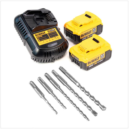 DeWalt DCH 273 M2 Akku Kombihammer 18V 2,1J SDS plus Brushless + 2x Akku 4,0Ah + Ladegerät + 5 tlg. Bohrerset + TSTAK - Toolbrothers