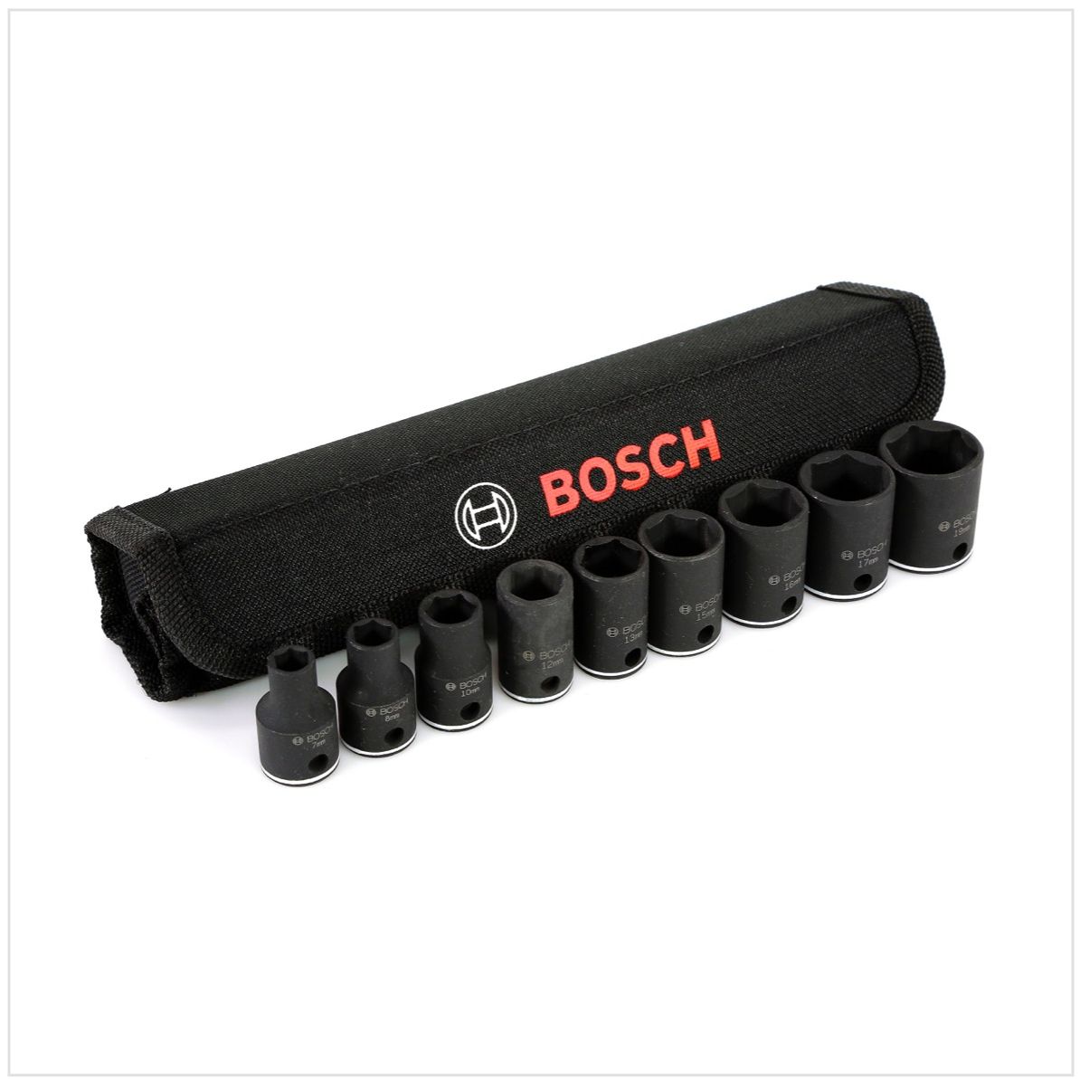 Bosch Professional 3/8" Steckschlüssel Einsätze Außen Sechskant Nüsse Set 9 tlg. ( 2608551098 ) - Toolbrothers