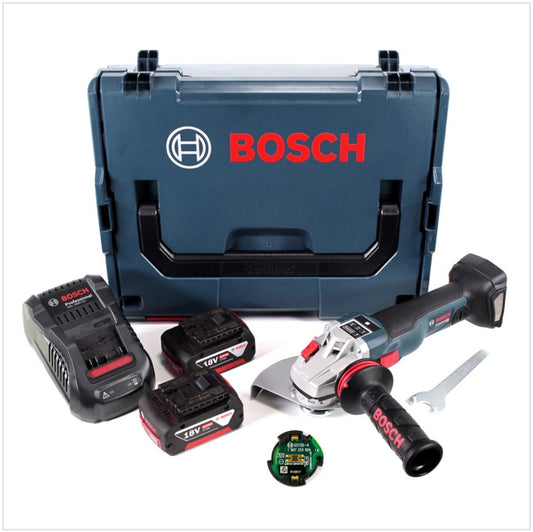 Bosch GWS 18 V-150 SC Professional Akku Winkelschleifer 150 mm Solo in L-Boxx mit GCY 30-4 Connectivity Modul und 2x GBA 5,0 Ah Akku + 1x GAL 1880 Ladegerät - Toolbrothers