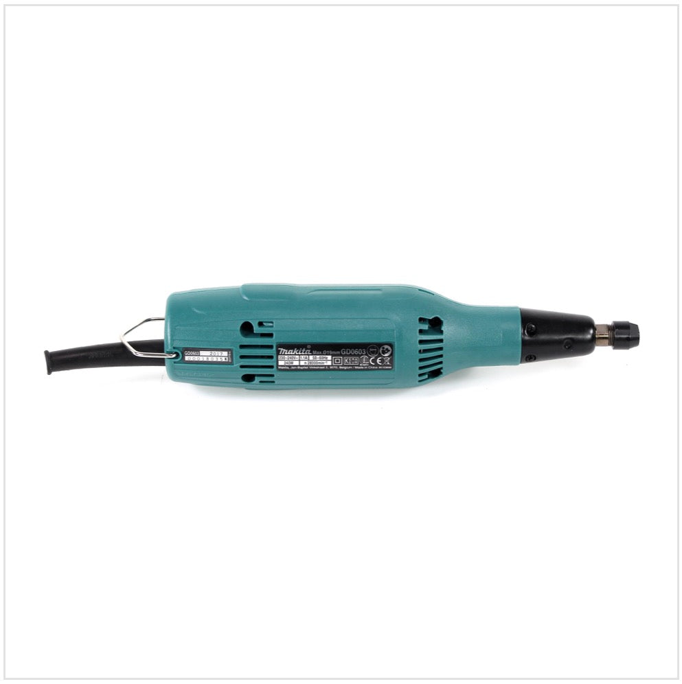 Makita GD0603 Geradschleifer 6 mm 240 Watt mit Zubehör 2 Schleifstifte - Toolbrothers