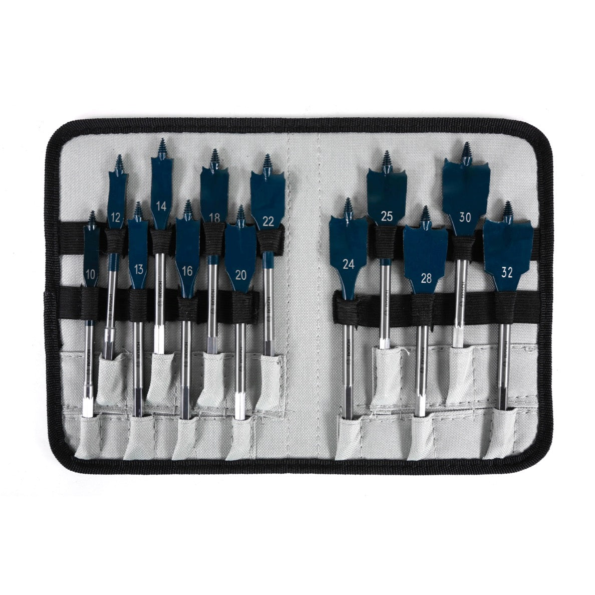 Bosch 13.-tlg. Flachfräsbohrer Set Self 4Cut Speed in Rolltasche ( 2608587010 ) - Toolbrothers