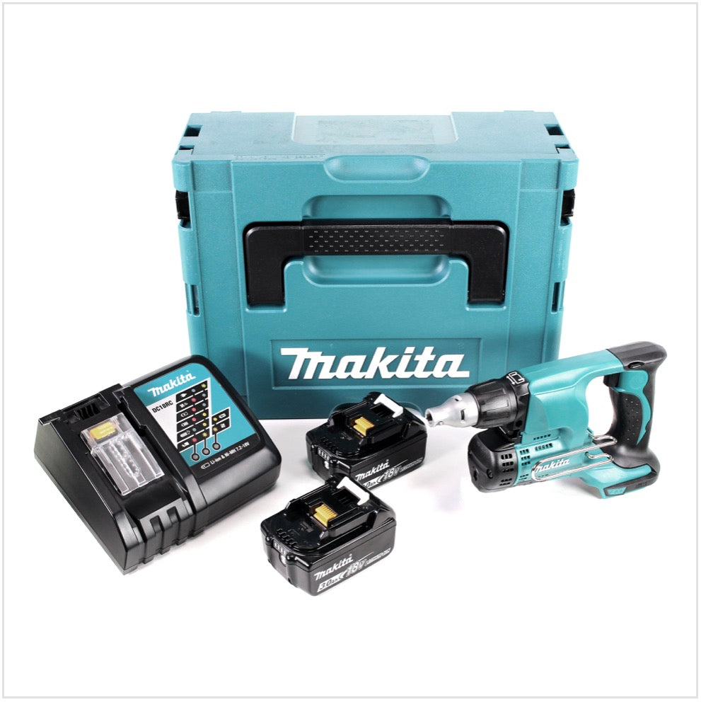 Makita DFS 450 RFJ Akku Schnellbauschrauber 18 V + 2x Akku 3,0Ah + Schnellladegerät + Makpac - Toolbrothers