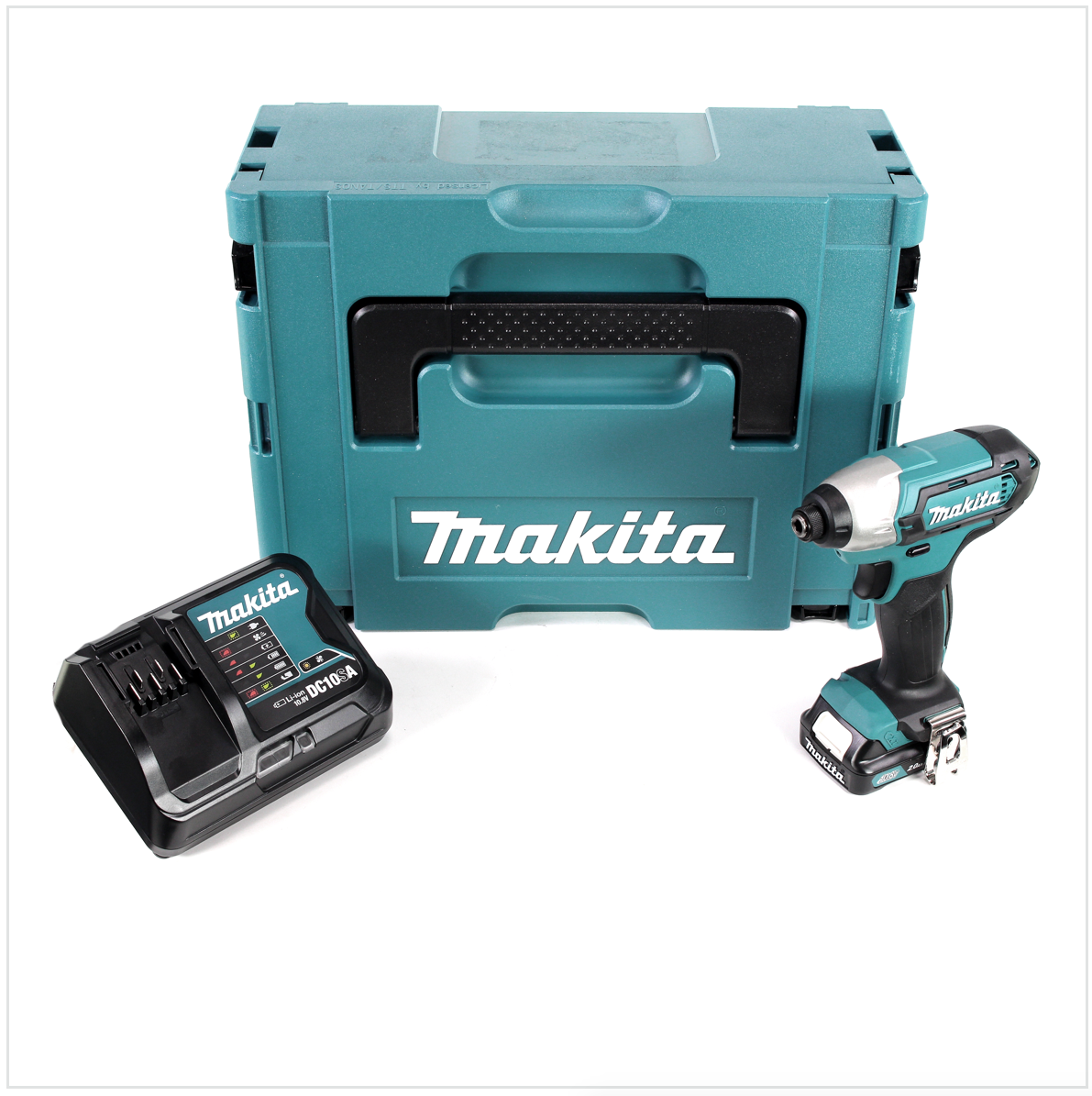 Makita TD 110 DSA1J 10,8 V Li-Ion Akku Schlagschrauber im Makpac + 1x BL 1020 2,0 Ah 10,8 V Akku + DC10SA 10,8 V Schnelladegerät - Toolbrothers