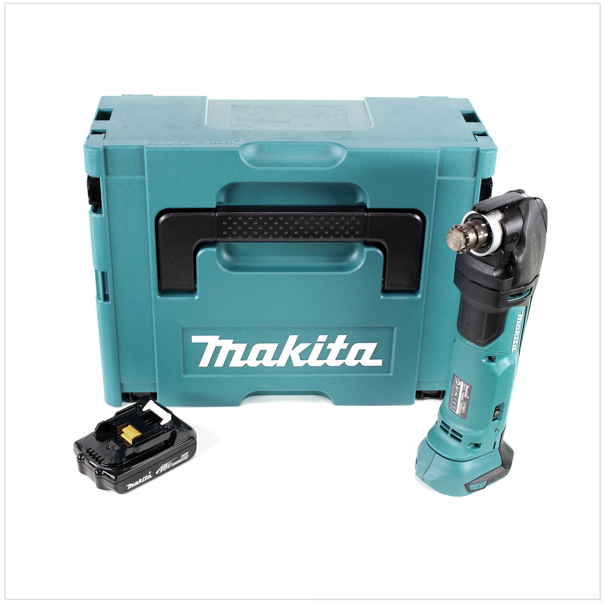 Makita DTM 51 18 V Li-Ion Akku Multifunktionswerkzeug im Makpac + 1x BL 1815 N 18V - 1,5 Ah Li-Ion Akku - ohne Zubehör, ohne Ladegerät - Toolbrothers