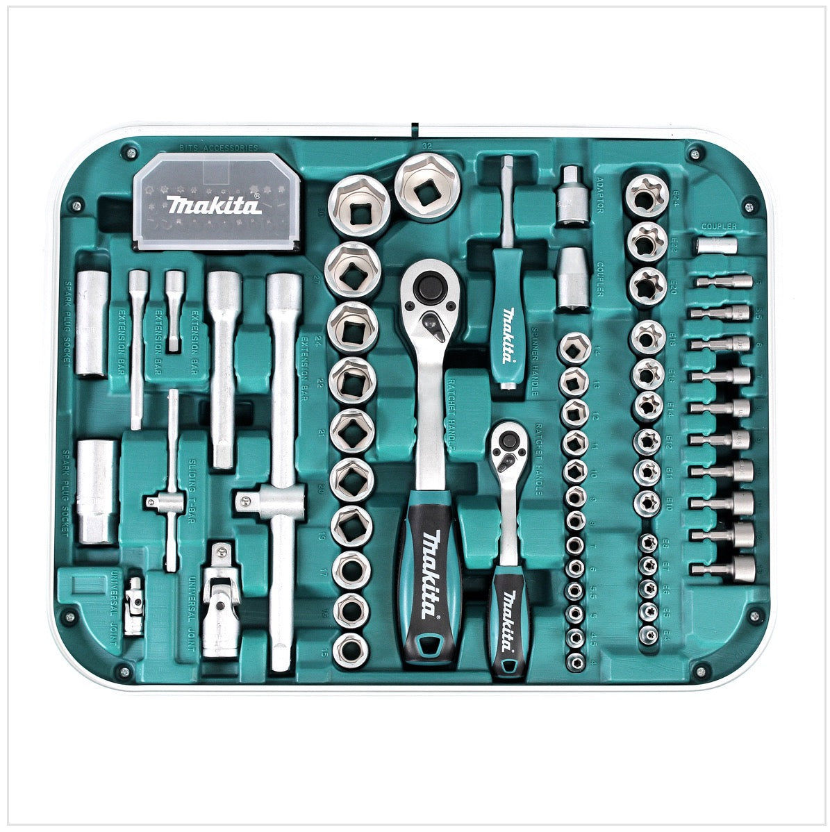 Makita P-90532 Werkzeugset 227-teilig im verschließbaren Transportkoffer mit Bits und Steckschlüsseln - Toolbrothers