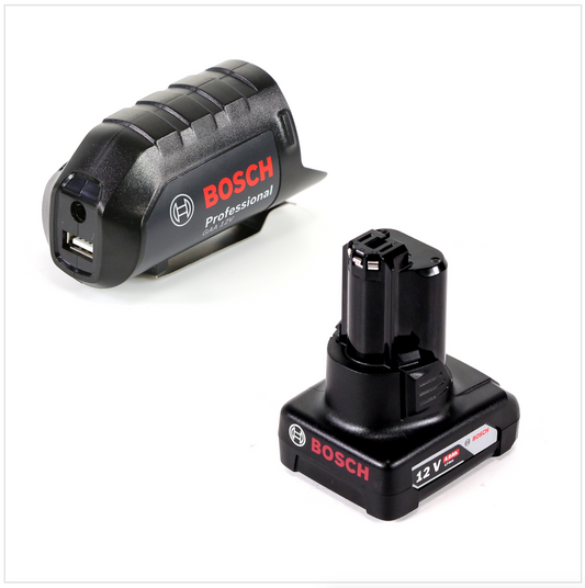 Bosch USB Power Set 12V 1x 4,0Ah Akku + GAA 12V Akku USB Ladegerät Aufsatz Adapter - Toolbrothers