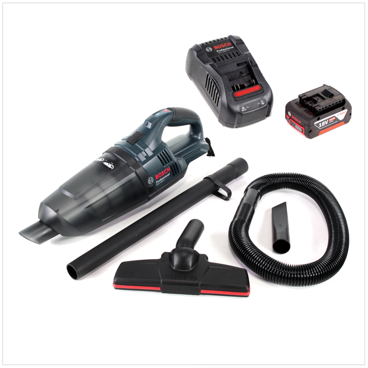 Bosch GAS 18 V-Li Akku Staubsauger 18V 700ml Handsauger + 1x 5,0 Ah Akku + Ladegerät - Toolbrothers